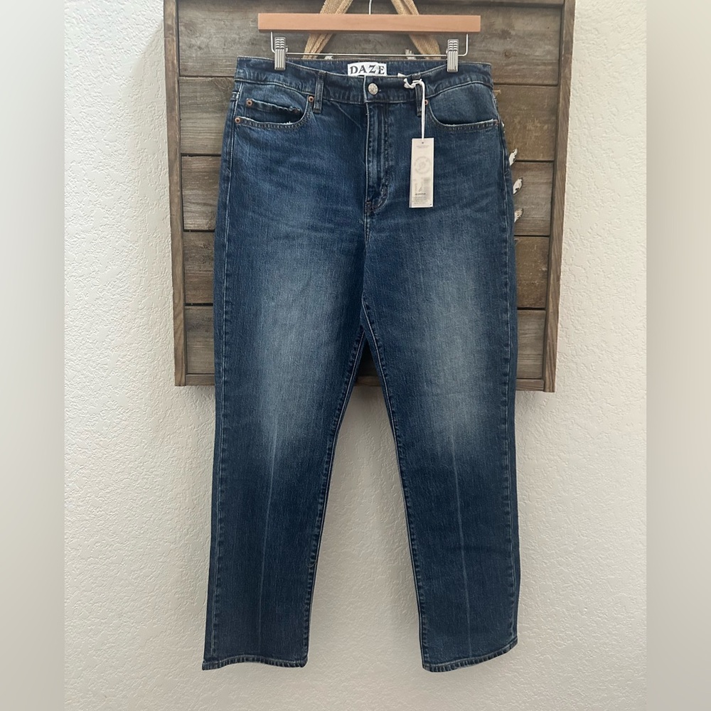 Daze‎ Classic Mid Straight Leg Blue Jeans size 31 NWT